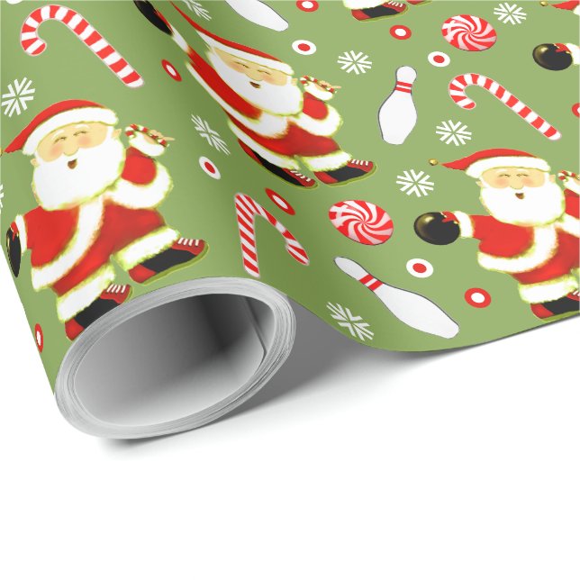 Bowling Holiday Gift Wrapping Paper (Roll Corner)