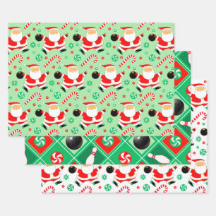 Bowling Holiday Gift Wrapping Paper