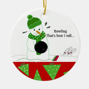 Bowling How I Roll Ceramic Tree Decoration