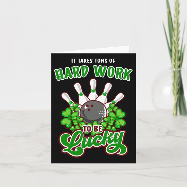 Bowling Inspirational Quote St Patricks Day  Card (Front)