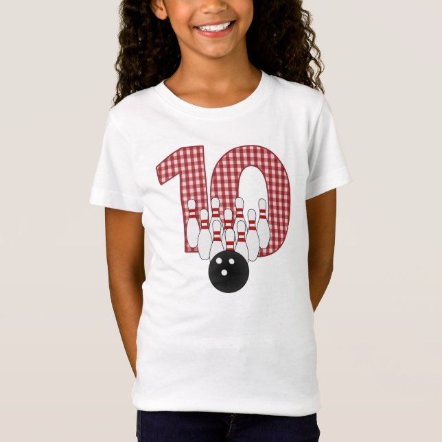 BOWLING Inspired 10th BIRTHDAY Tee (Front)