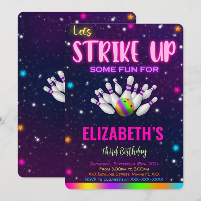 Bowling Invitation (Front/Back)