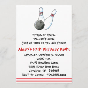 Bowling Invitations
