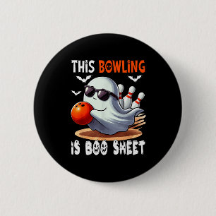Bowling Is Boo Sheet Halloween Costume Player Team 6 Cm Round Badge