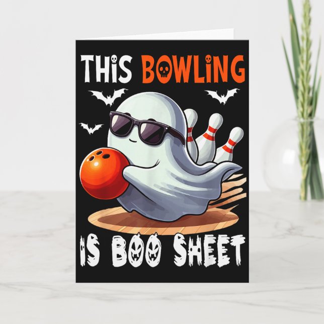 Bowling Is Boo Sheet Halloween Costume Player Team Card (Front)
