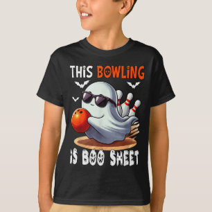 Bowling Is Boo Sheet Halloween Costume Player Team T-Shirt
