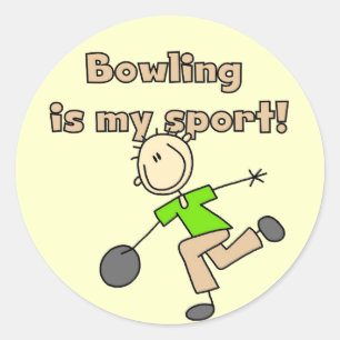 Bowling is my Sport Tshirts and Gifts Classic Round Sticker
