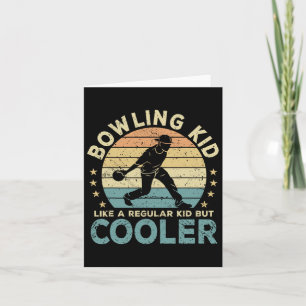Bowling Kid Bowling Player Funny Card