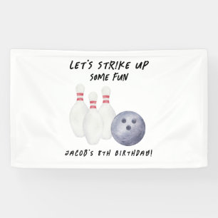 Bowling Kids Birthday Party Banner