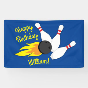 Bowling Kids Birthday Party Cute Sports  Banner