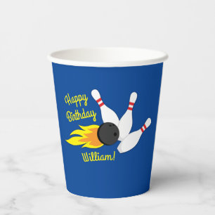 Bowling Kids Birthday Party Cute Sports Paper Cups