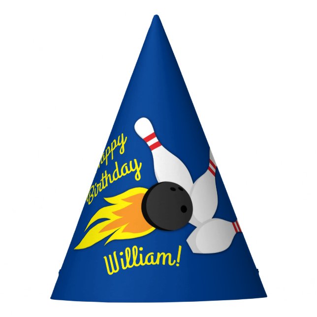 Bowling Kids Birthday Party Cute Sports  Party Hat (Front)