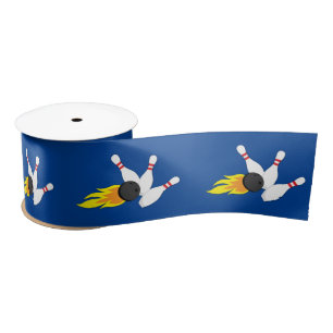 Bowling Kids Birthday Party Cute Sports Satin Rib Ribbon