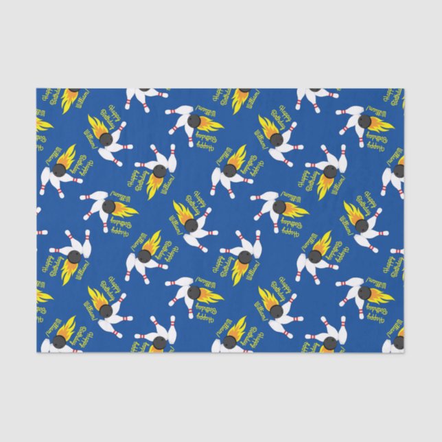 Bowling Kids Birthday Party Cute Sports  Tissue Paper (Front)