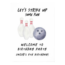 Bowling Kids Birthday Party