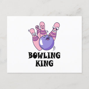 Bowling King Childrens Birthday Party Postcard