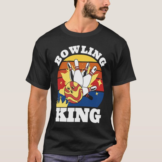 Bowling King Evolution of Man Bowling T-Shirt (Front)
