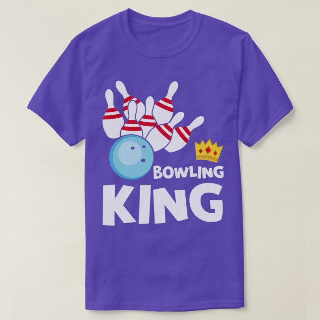 Bowling King Funny Bowling Bowler Ball T T-Shirt (Design Front)