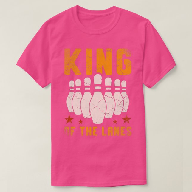 Bowling King Of The Lanes T T-Shirt (Design Front)