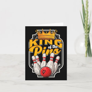 Bowling King Of The Pins  Card