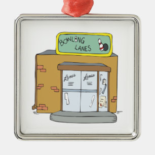Bowling Lanes Metal Tree Decoration