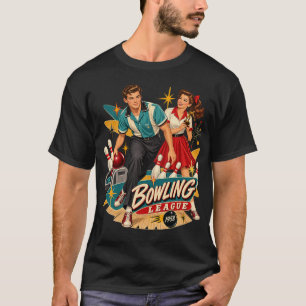 Bowling League 1958 Vintage 1950s Men's T-Shirt