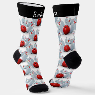 Bowling League Bowling Ball Bowling Pins Bowler Socks