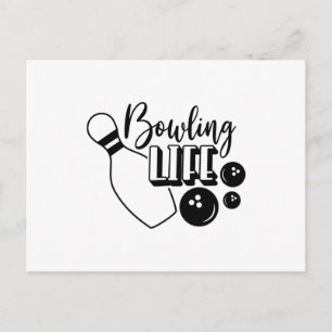 Bowling Life Shirt Print Postcard