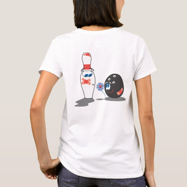 Bowling Love Ball and Pin T-Shirt (Back)