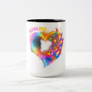 Bowling Love Glow Two-Tone Coffee Mug