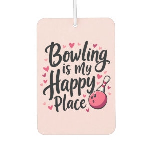 Bowling Lover Cute Retro Aesthetic Sports Design Car Air Freshener