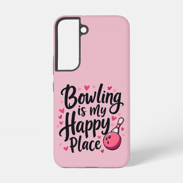 Bowling Lover Cute Retro Aesthetic Sports Design Samsung Galaxy S22 Case (Back)