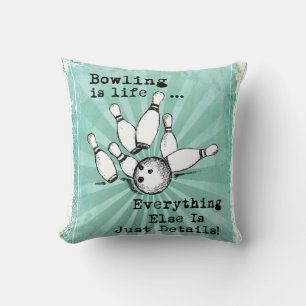 Bowling Lover Gift, Funny Bowling Player Gift Cushion