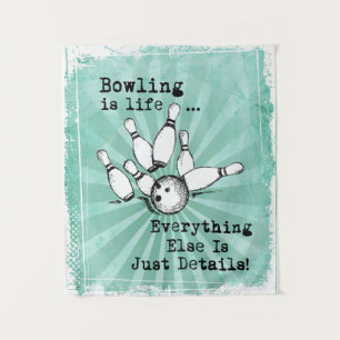 Bowling Lover Gift, Funny Bowling Player Gift Tapestry