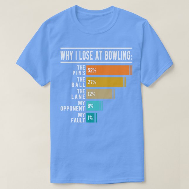 Bowling Lover Why I Lose At Bowling T-Shirt (Design Front)