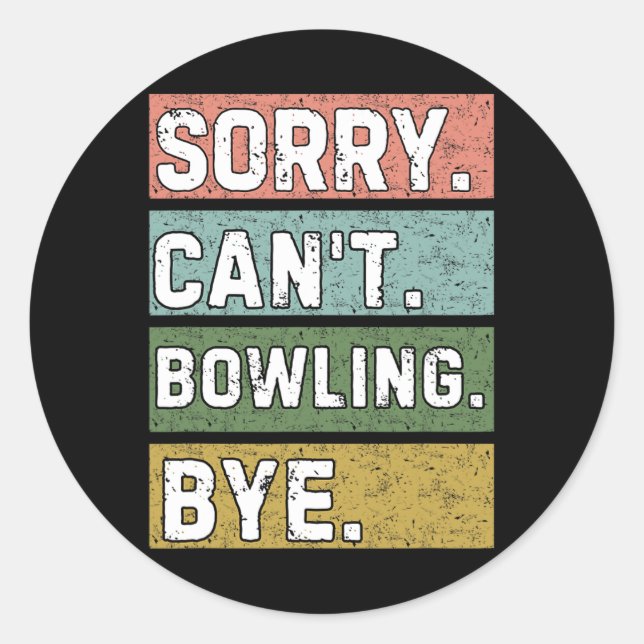 Bowling Lovers  Classic Round Sticker (Front)