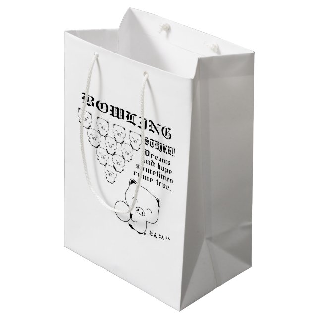 Bowling Medium Gift Bag (Front Angled)