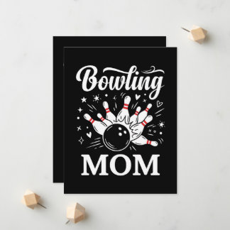 Bowling Mom Heart Pins Funny League Mothers Day Announcement