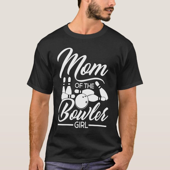 Bowling Mom Pin Bowler Strike Bowling Team Bowling T-Shirt (Front)