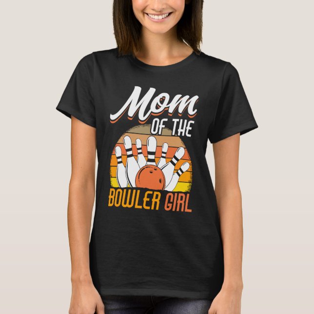 Bowling Mom Pin Bowler Strike Team Bowling Alley P T-Shirt (Front)