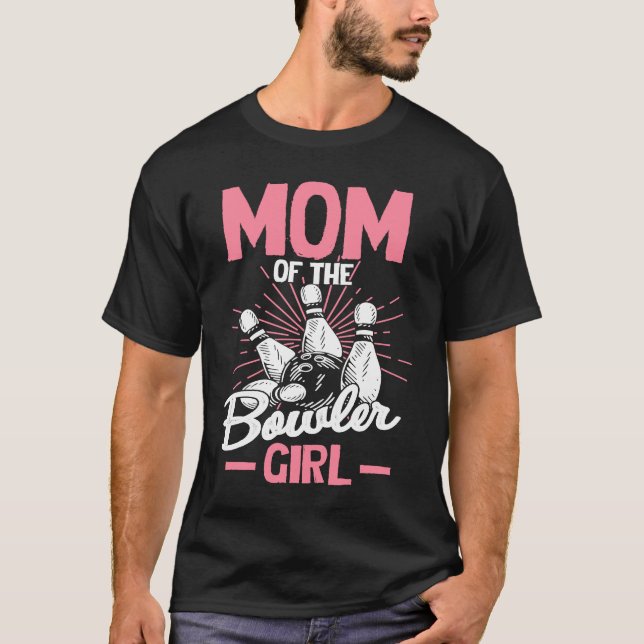 Bowling Mom Pin Bowler Strike Team Bowling Alley P T-Shirt (Front)