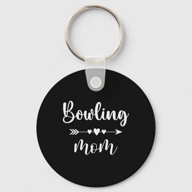Bowling Mum Funny Bowling Lovers Gift Womens Bowle Key Ring (Front)