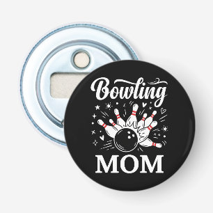 Bowling Mum Heart Pins Funny League Mothers Day Bottle Opener