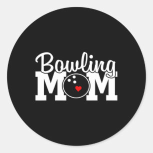 Bowling Mum Mother's Day Birthday Party For Women' Classic Round Sticker