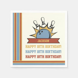 Bowling Name Age Sentiment Birthday Napkin