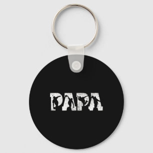 Bowling Papa Bowling Men Father's Day Vintage Key Ring