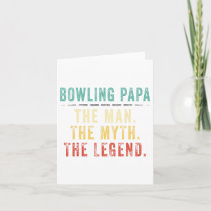 Bowling Papa Fathers Day Gift  Card