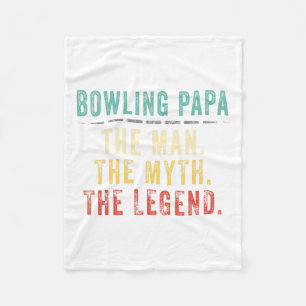 Bowling Papa Fathers Day Gift  Fleece Blanket