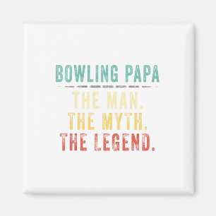 Bowling Papa Fathers Day Gift Magnet