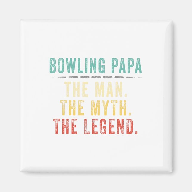 Bowling Papa Fathers Day Gift  Magnet (Front)